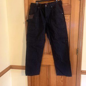 Men's Wrangler Wear Cargo Canvas Ribstop Workwear Pants Size 34/32